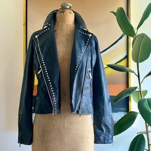 philosophy Vegan Leather Studded Moto Jacket